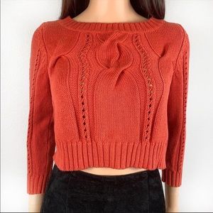 Anthropologie Cropped Knit Sweater